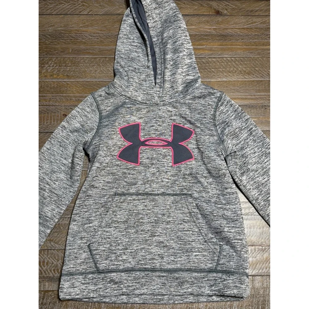 Under Armour Hoodie Kids Small Gray Sweatshirt Preloved